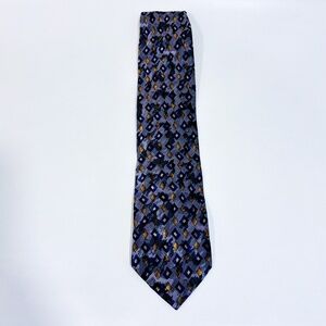 GIANNI FILACCI Grey & blue tie with diamonds